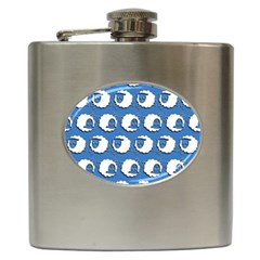 Sheep Pattern Wallpaper Vector Hip Flask (6 Oz) by Nexatart