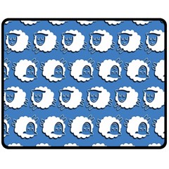 Sheep Pattern Wallpaper Vector Fleece Blanket (medium)  by Nexatart