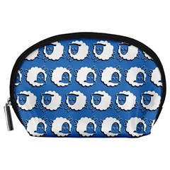 Sheep Pattern Wallpaper Vector Accessory Pouches (large)  by Nexatart