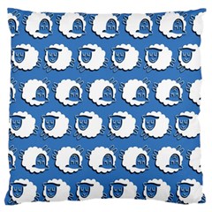 Sheep Pattern Wallpaper Vector Standard Flano Cushion Case (two Sides) by Nexatart