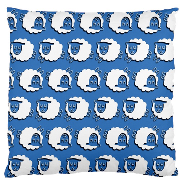 Sheep Pattern Wallpaper Vector Standard Flano Cushion Case (Two Sides)