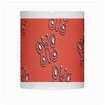 Butterfly Pink Pattern Wallpaper White Mugs Center