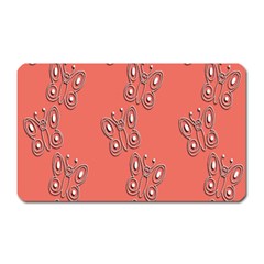 Butterfly Pink Pattern Wallpaper Magnet (rectangular) by Nexatart