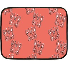 Butterfly Pink Pattern Wallpaper Fleece Blanket (mini) by Nexatart