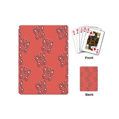 Butterfly Pink Pattern Wallpaper Playing Cards (mini)  by Nexatart