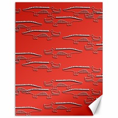 Crocodile Alligator Pattern Canvas 12  X 16   by Nexatart