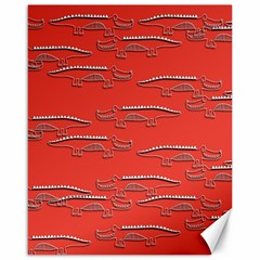 Crocodile Alligator Pattern Canvas 16  X 20   by Nexatart