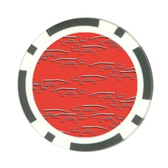 Crocodile Alligator Pattern Poker Chip Card Guard (10 Pack) by Nexatart