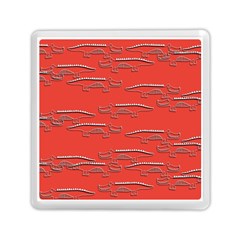 Crocodile Alligator Pattern Memory Card Reader (square)  by Nexatart