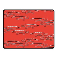 Crocodile Alligator Pattern Double Sided Fleece Blanket (small) 