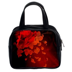 Cherry Blossom, Red Colors Classic Handbags (2 Sides) by FantasyWorld7