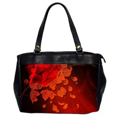 Cherry Blossom, Red Colors Office Handbags (2 Sides)  by FantasyWorld7