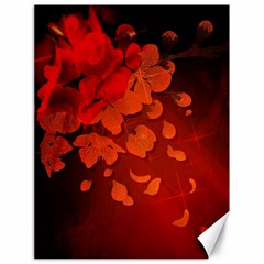 Cherry Blossom, Red Colors Canvas 18  X 24   by FantasyWorld7