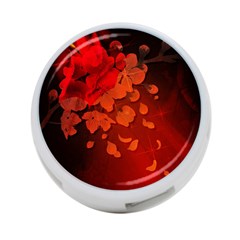 Cherry Blossom, Red Colors 4-port Usb Hub (two Sides)  by FantasyWorld7