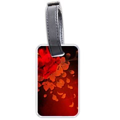 Cherry Blossom, Red Colors Luggage Tags (one Side)  by FantasyWorld7