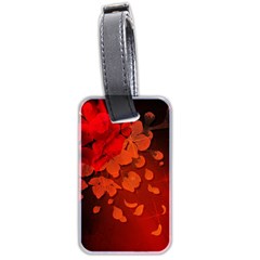 Cherry Blossom, Red Colors Luggage Tags (two Sides) by FantasyWorld7