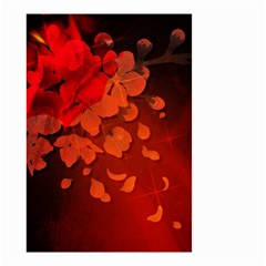 Cherry Blossom, Red Colors Small Garden Flag (two Sides) by FantasyWorld7