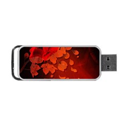 Cherry Blossom, Red Colors Portable Usb Flash (one Side) by FantasyWorld7