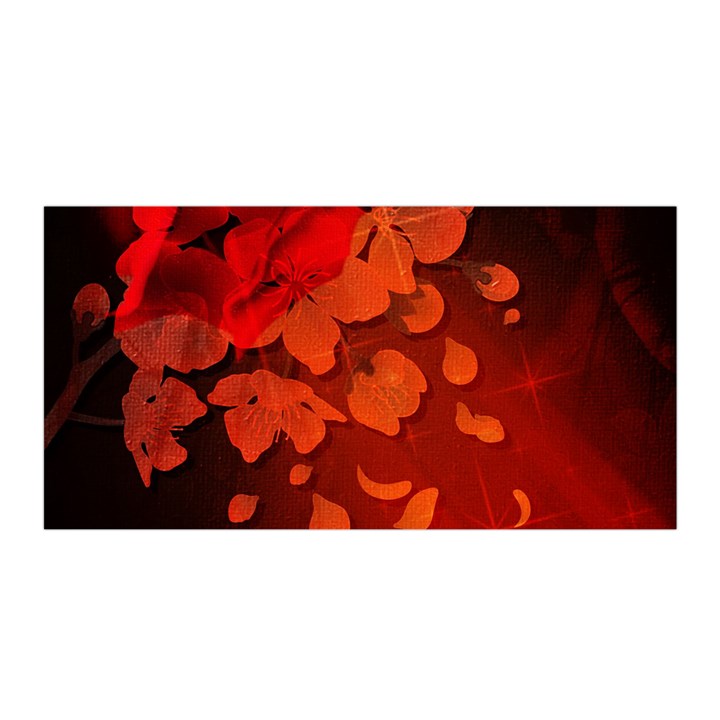 Cherry Blossom, Red Colors Satin Wrap