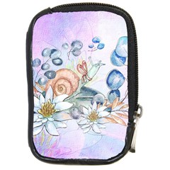 Snail And Waterlily, Watercolor Compact Camera Cases by FantasyWorld7