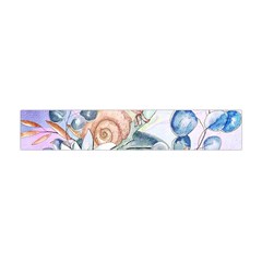 Snail And Waterlily, Watercolor Flano Scarf (mini) by FantasyWorld7