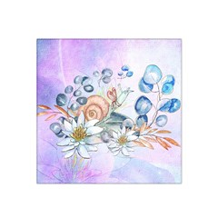 Snail And Waterlily, Watercolor Satin Bandana Scarf by FantasyWorld7