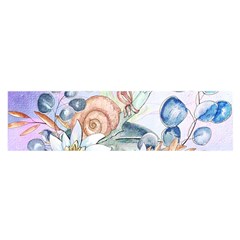 Snail And Waterlily, Watercolor Satin Scarf (oblong) by FantasyWorld7