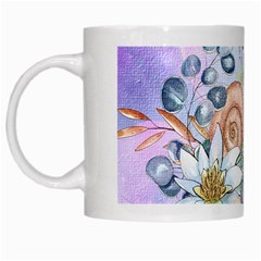 Snail And Waterlily, Watercolor White Mugs by FantasyWorld7