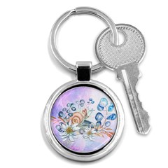 Snail And Waterlily, Watercolor Key Chains (round)  by FantasyWorld7