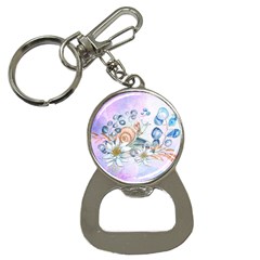 Snail And Waterlily, Watercolor Bottle Opener Key Chains by FantasyWorld7