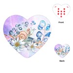 Snail And Waterlily, Watercolor Playing Cards (Heart)  Front