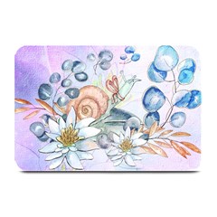 Snail And Waterlily, Watercolor Plate Mats by FantasyWorld7