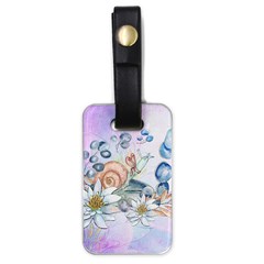 Snail And Waterlily, Watercolor Luggage Tags (one Side)  by FantasyWorld7