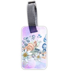 Snail And Waterlily, Watercolor Luggage Tags (two Sides) by FantasyWorld7