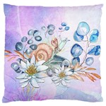 Snail And Waterlily, Watercolor Standard Flano Cushion Case (One Side) Front