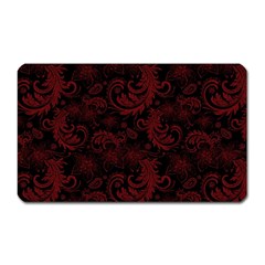 Dark Red Flourish Magnet (rectangular) by gatterwe