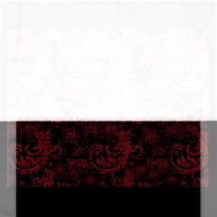 Dark Red Flourish Rectangular Jigsaw Puzzl by gatterwe