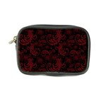 Dark Red Flourish Coin Purse Front