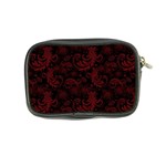 Dark Red Flourish Coin Purse Back