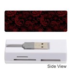 Dark Red Flourish Memory Card Reader (Stick)  Front