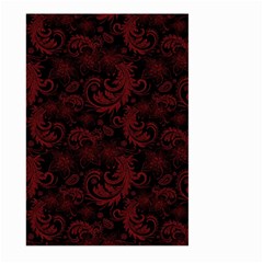 Dark Red Flourish Large Garden Flag (two Sides)