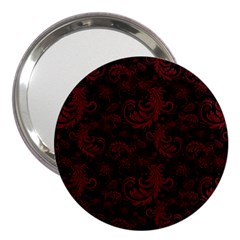 Dark Red Flourish 3  Handbag Mirrors by gatterwe