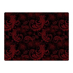 Dark Red Flourish Double Sided Flano Blanket (mini)  by gatterwe