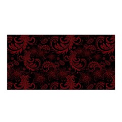 Dark Red Flourish Satin Wrap by gatterwe