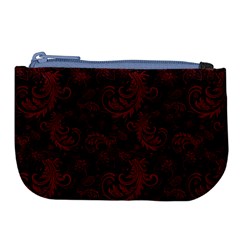 Dark Red Flourish Large Coin Purse by gatterwe