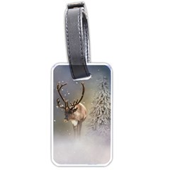 Santa Claus Reindeer In The Snow Luggage Tag (one Side)