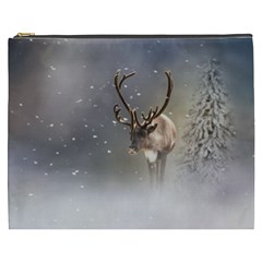 Santa Claus Reindeer In The Snow Cosmetic Bag (xxxl)