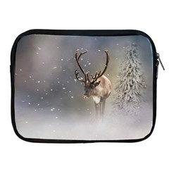 Santa Claus Reindeer In The Snow Apple Ipad Zipper Case