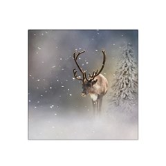 Santa Claus Reindeer In The Snow Satin Bandana Scarf by gatterwe