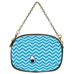 Chevron Shark Pattern Chain Purses (two Sides)  by emilyzragz